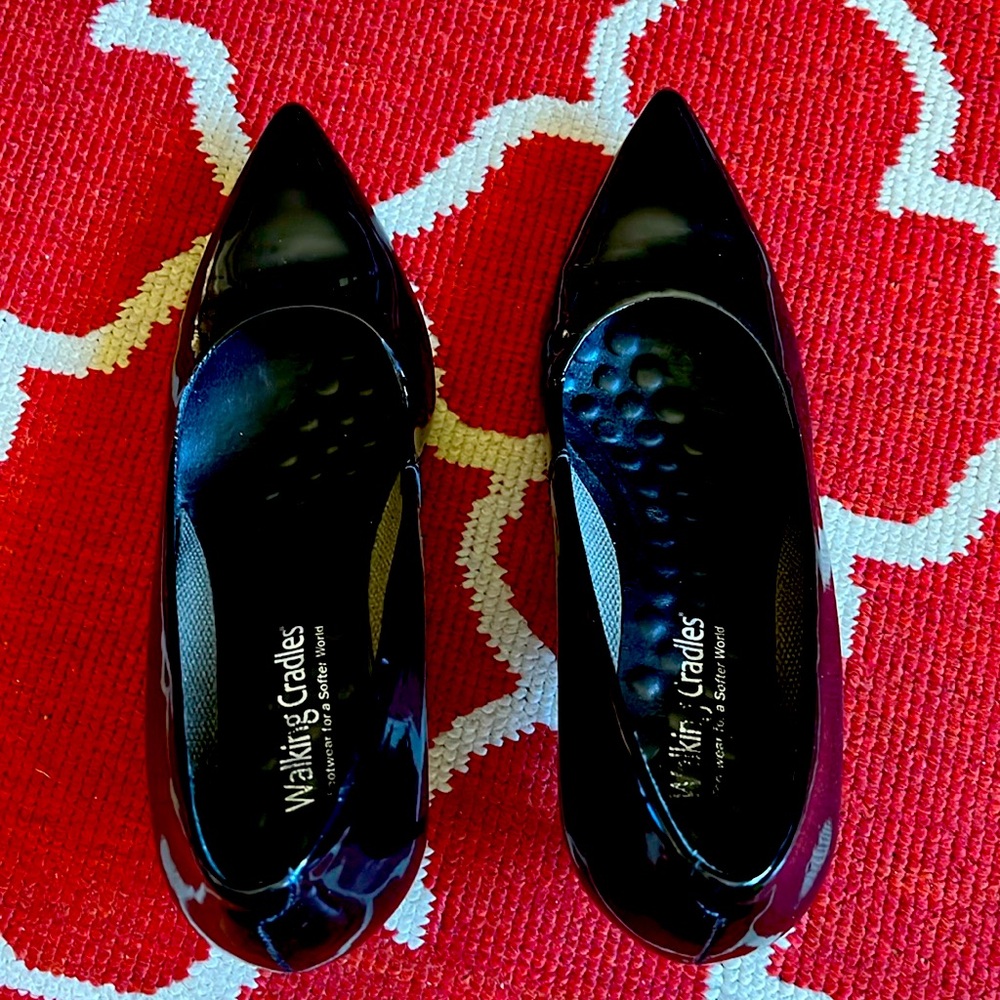 Black Walking Cradles “Sophia” Heels